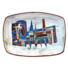 Vintage Wall-Plaque or Charger by Jean Derval
