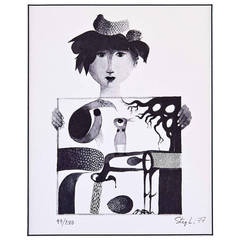 Lithograph by Stig Lindberg 6