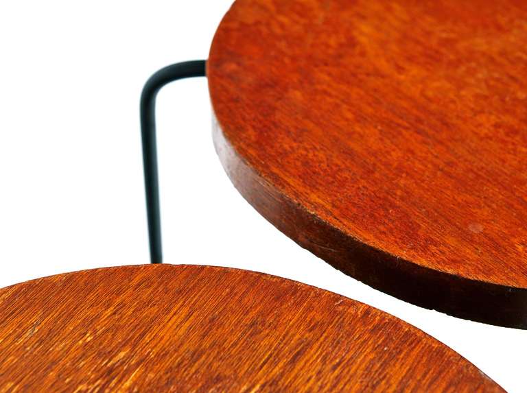 Plywood Set of Four Stacking Stools/Side Tables by Luther Conover