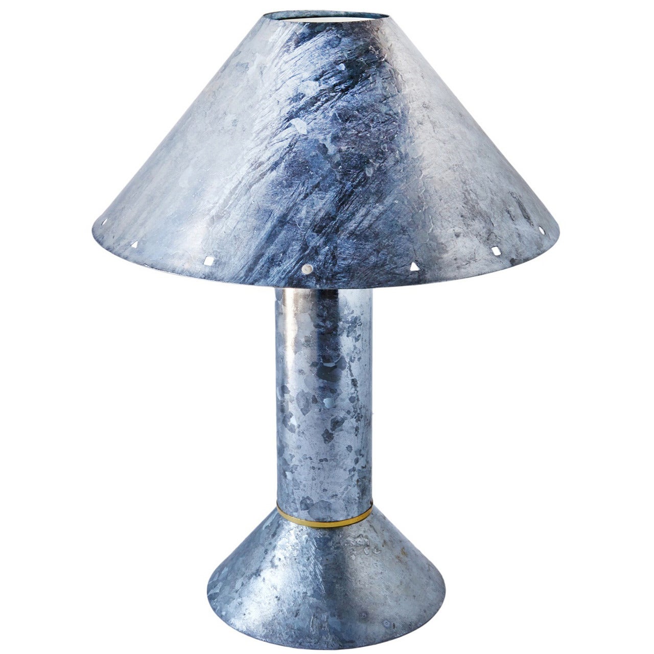 Zinc-Plated Table Lamps by Ron Rezek For Sale