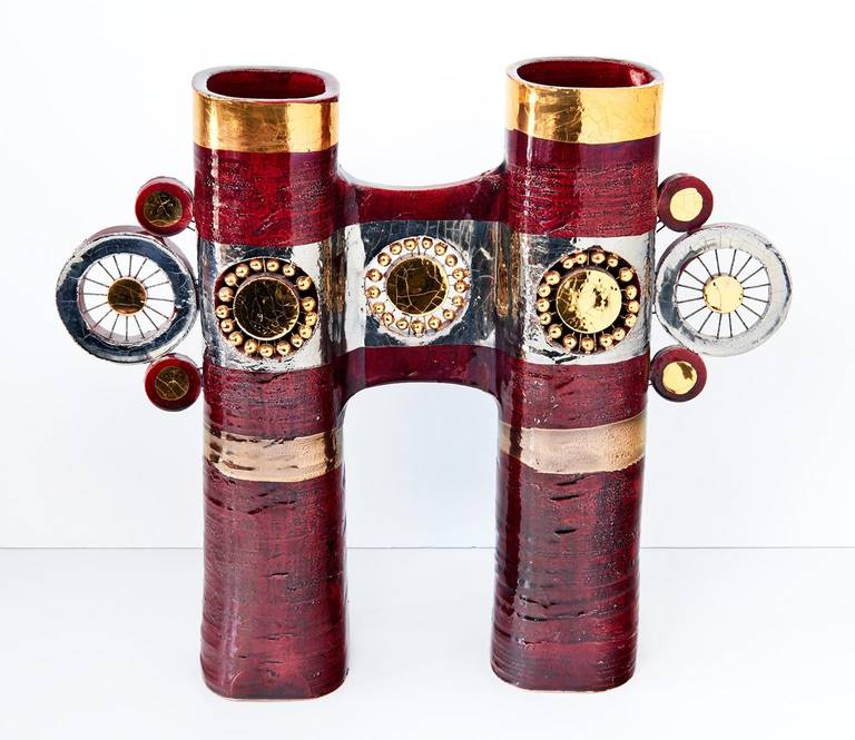 Late 20th Century Double Column Table Lamp by Georges Pelletier