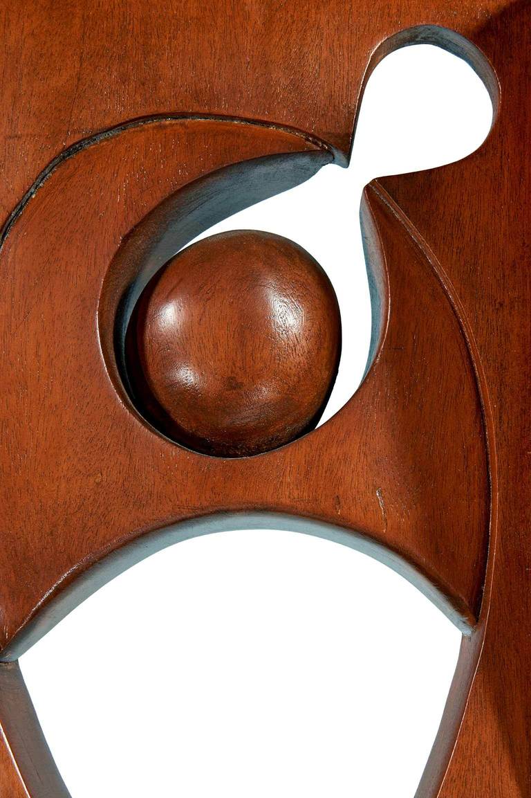 Wood Tall Sculpture by Jan De Swart For Sale
