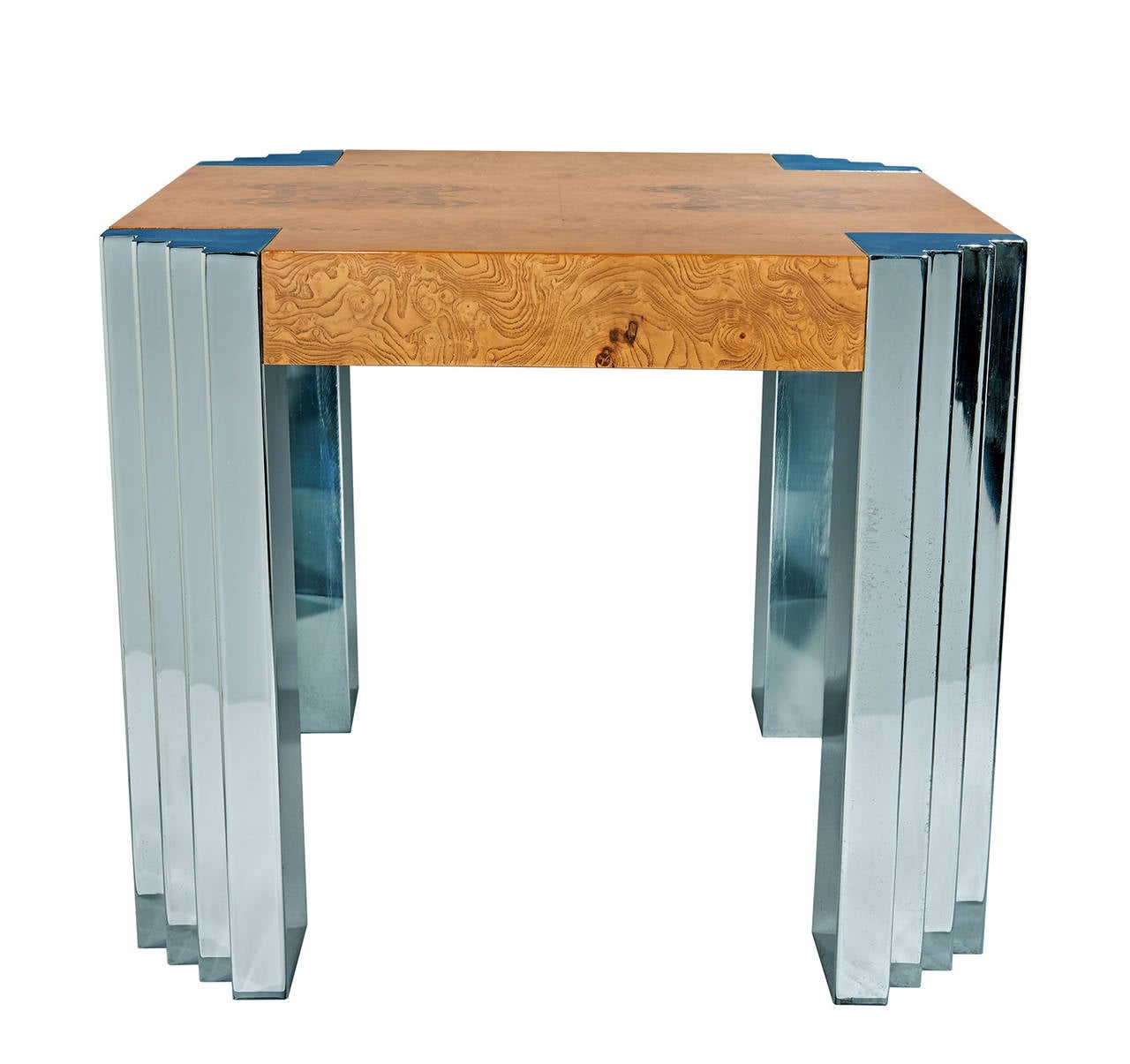 Pair of Olive Ash Burl Wood Side Tables by Pace 3