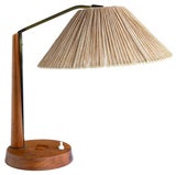 1960s Teak and Brass Table Lamp from Denmark