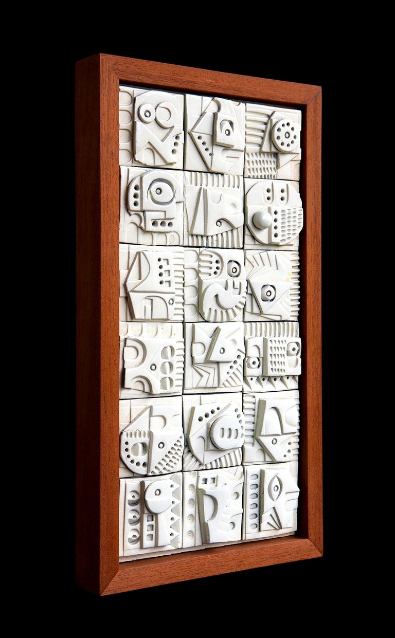 Terracotta Wall Sculpture by Ron Hitchens at 1stdibs