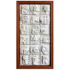 Terracotta Wall Sculpture by Ron Hitchens
