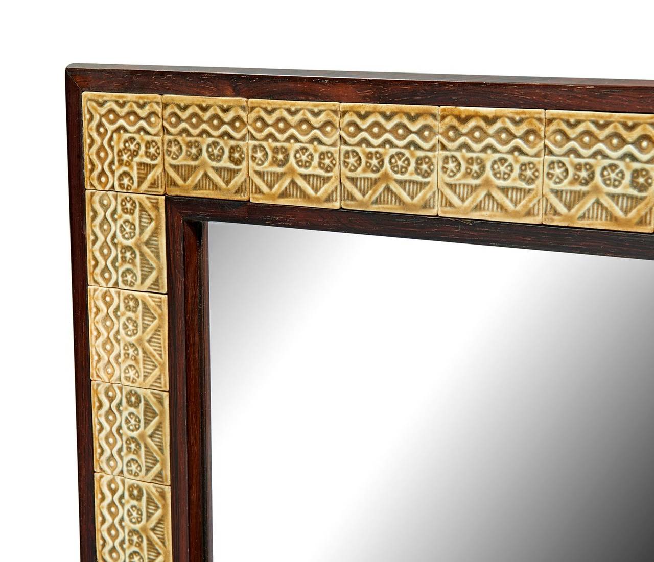 Rosewood Mirror by Jens Quistgaard In Excellent Condition In Los Angeles, CA