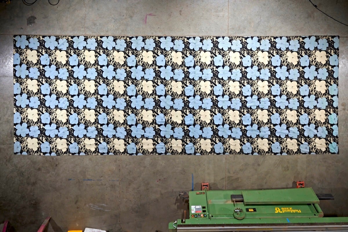 Huge Andy Warhol "Flowers" Tapestry