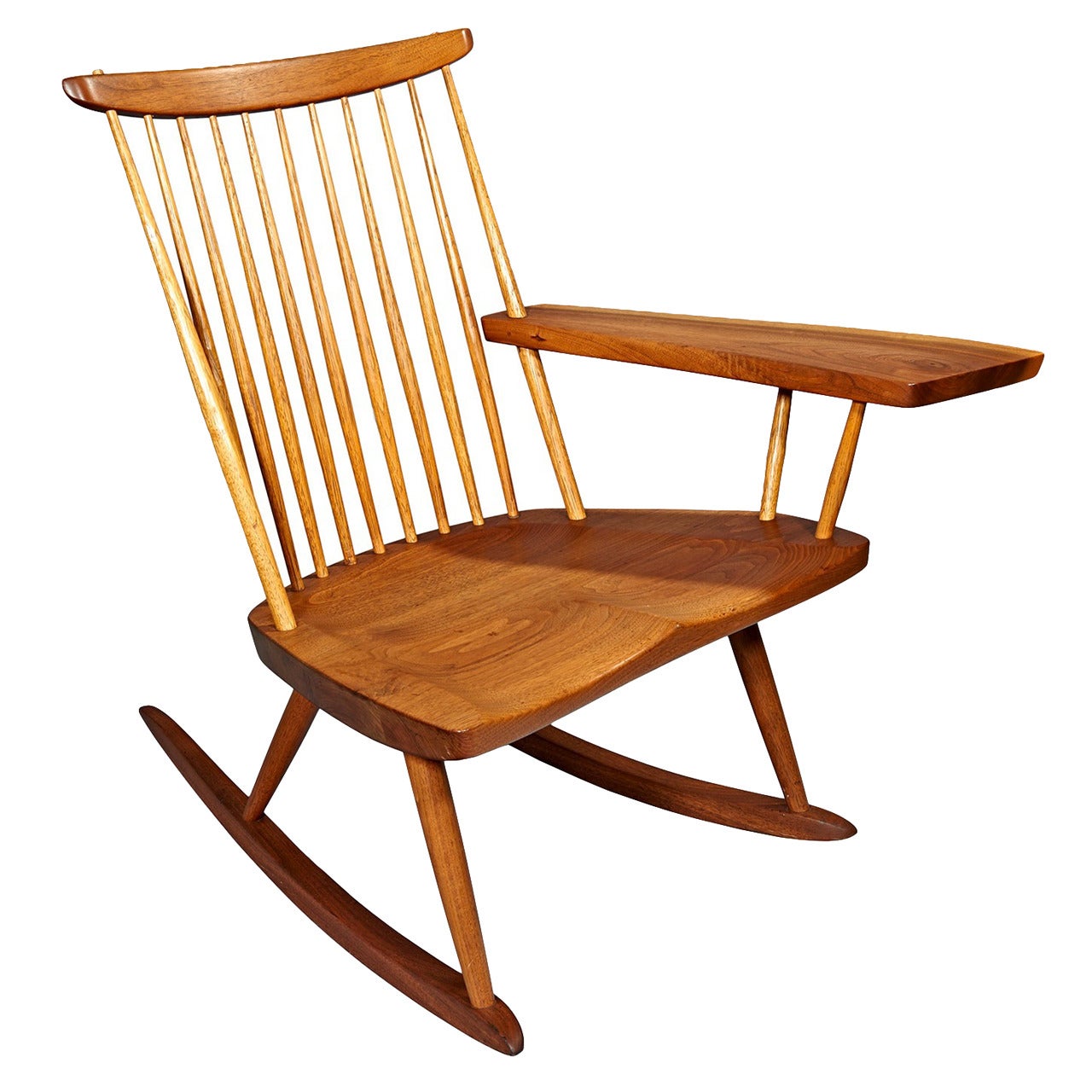 Rocking Chair with Free-Edge Arm by George Nakashima