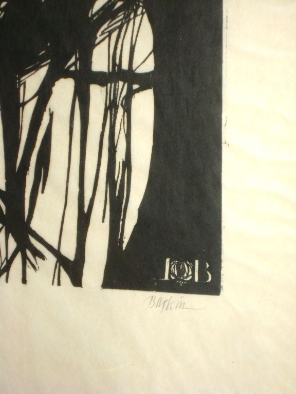 American Monumental Woodcut by Leonard Baskin