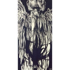 Monumental Woodcut by Leonard Baskin