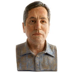 Large Hyperrealist Ceramic Bust