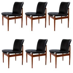Set of Six "Model 191" Dining Chairs by Finn Juhl