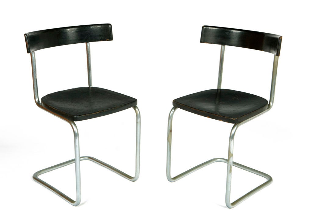 Pair of Early Cantilever Chairs 3