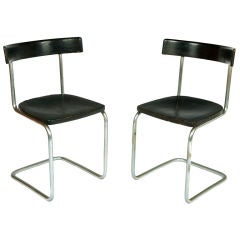 Vintage Pair of Early Cantilever Chairs