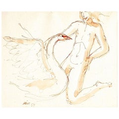 "Leda and the Swan" by Wilhelm Kåge