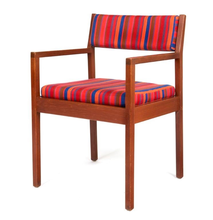 Pair of Nelson Armchairs with Alexander Girard Upholstery at 1stdibs