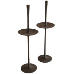 Iron and Brass Candlesticks by Jens Quistgaard