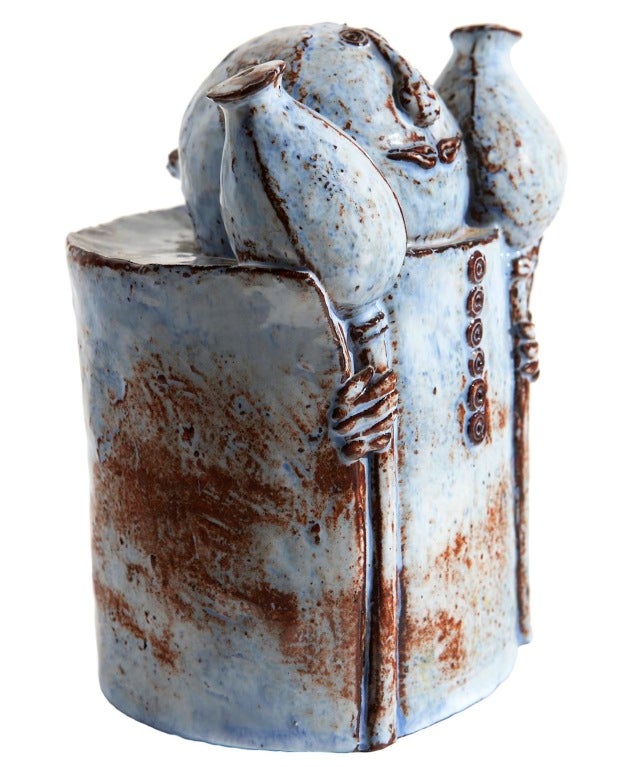 Czech Ceramic Figure by Helena Samohelová For Sale