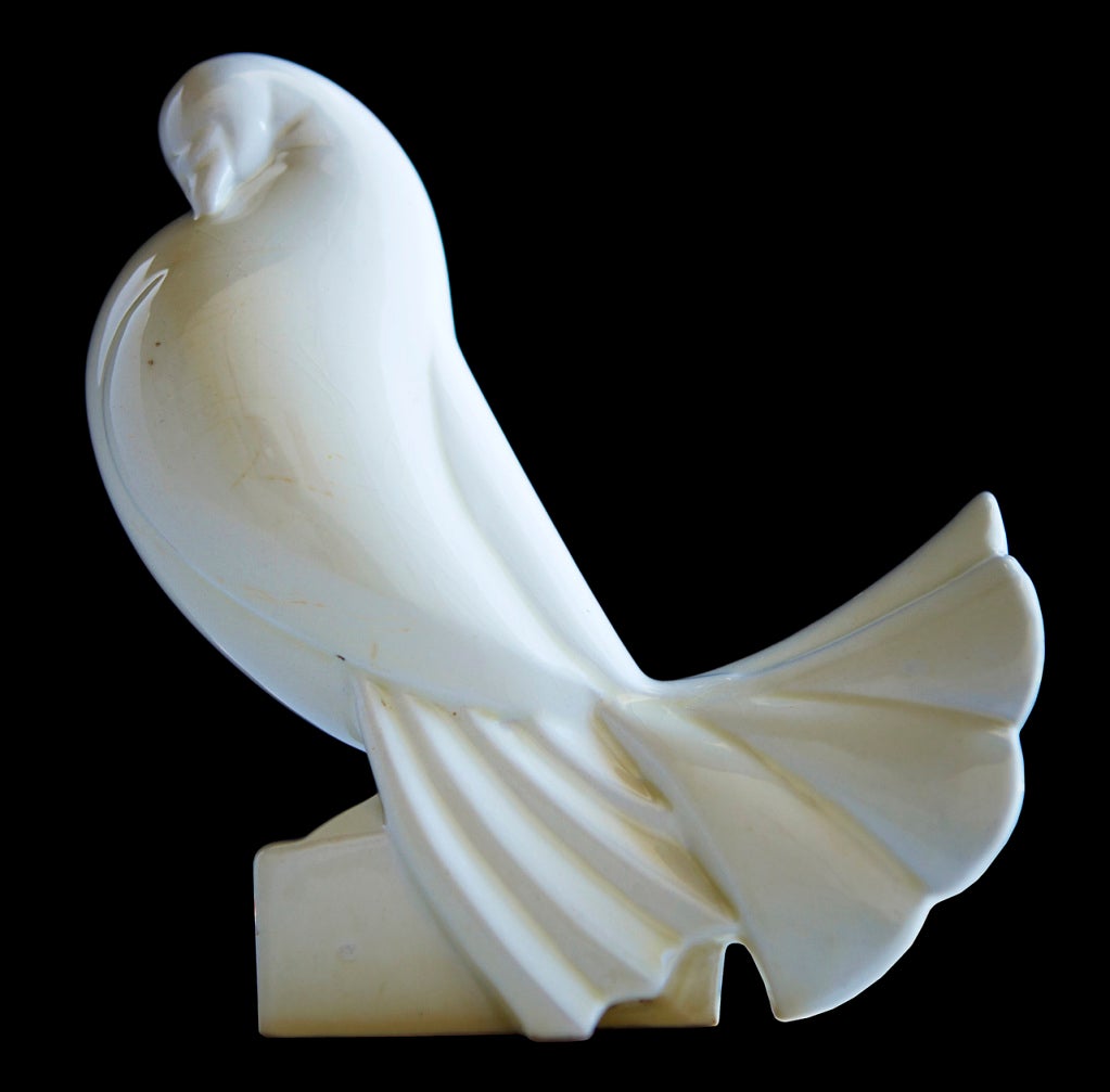 French Faïence Sculpture by Jacques Adnet