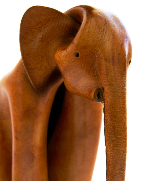 German Leather Elephant by Deru