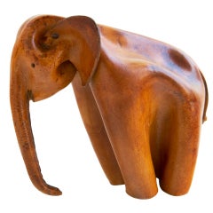 Éléphant en cuir de Deru