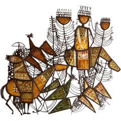 Massive Del Campo Wall-Sculpture by Lidia Lafranconi