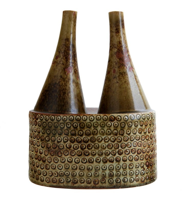 Mid-20th Century Double Vase by Stig Lindberg