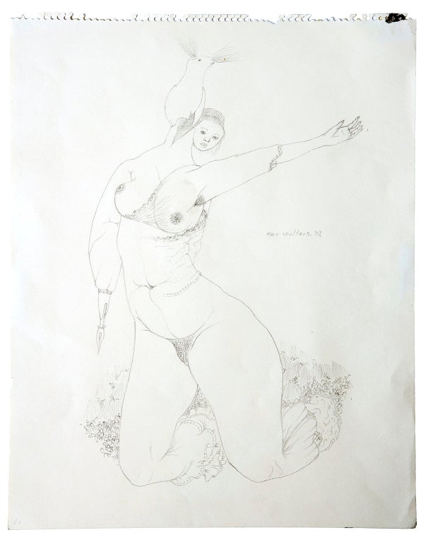 A strange and beautiful drawing by Sweden's leading exponent of surrealism, the painter Max Walter Svanberg (1912 - 1994). Signed and dated by the artist.