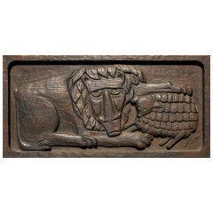 Carved Redwood Panel by Evelyn Ackerman