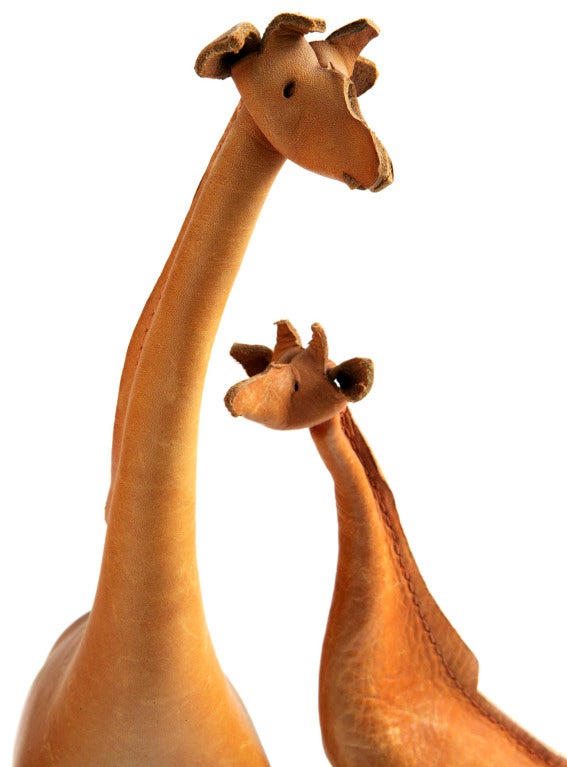 German Leather Giraffe by Deru For Sale