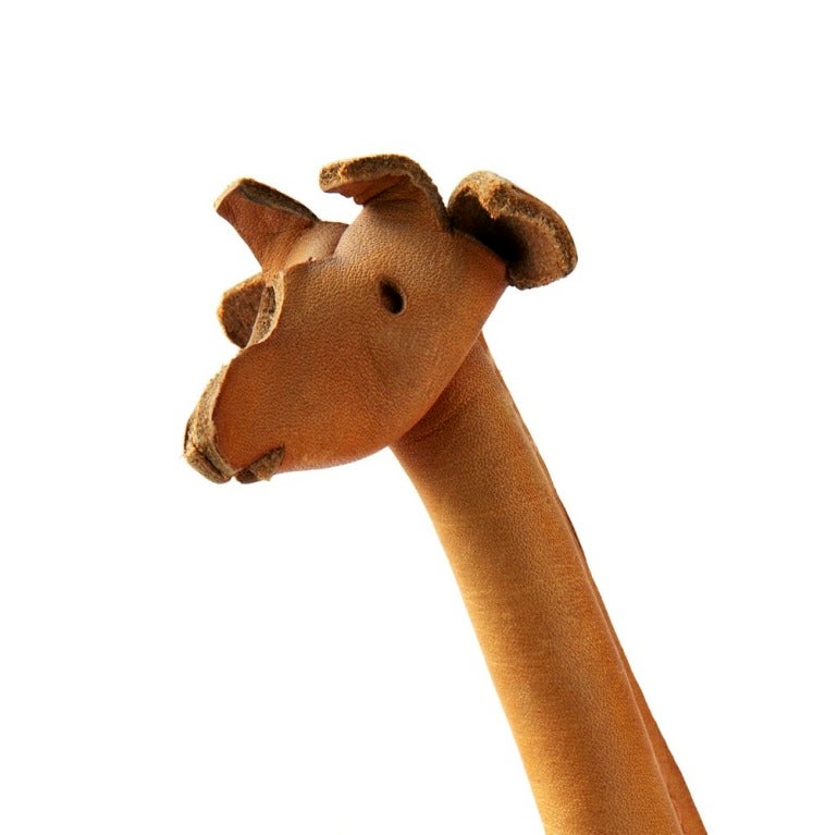 Leather Giraffe by Deru In Excellent Condition For Sale In Los Angeles, CA