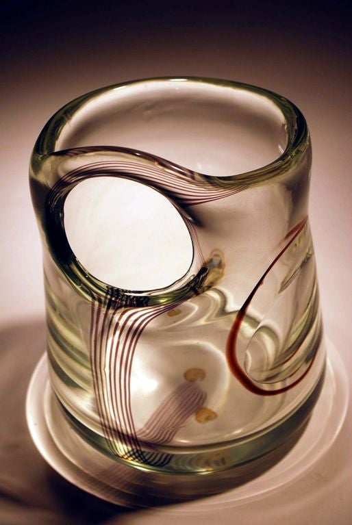 Archimede Seguso Modernist Vase, Murano, Italy