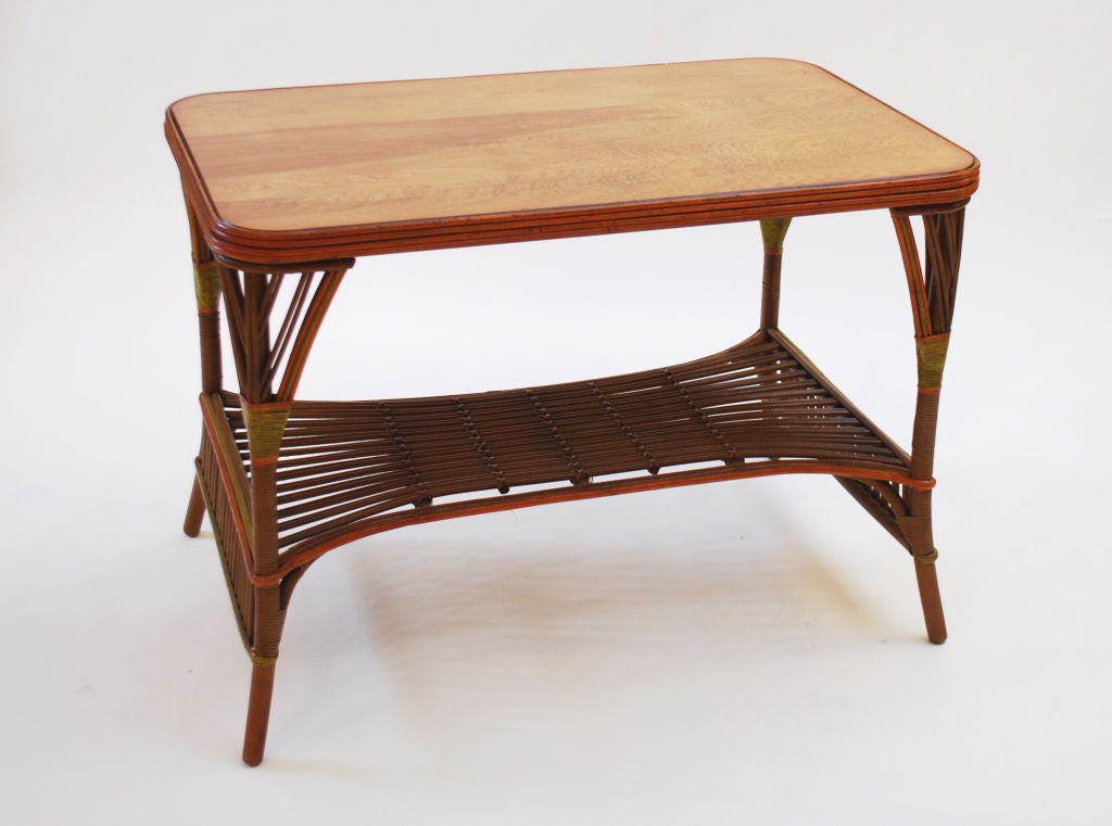 Art Deco Split Reed Console Table