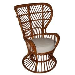 Retro Gio Ponti Reed Lounge Chair
