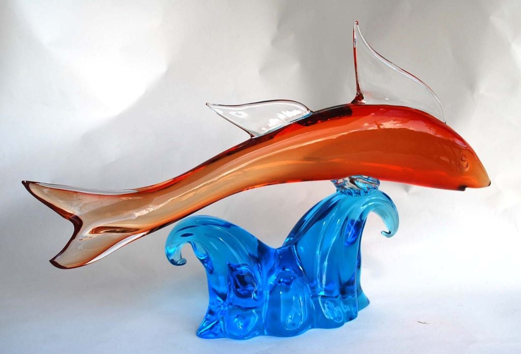 Mid-20th Century Massive Salviati Fish Sculpture, Murano, Italy For Sale