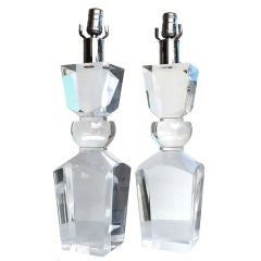 Pair of Lucite Lamps