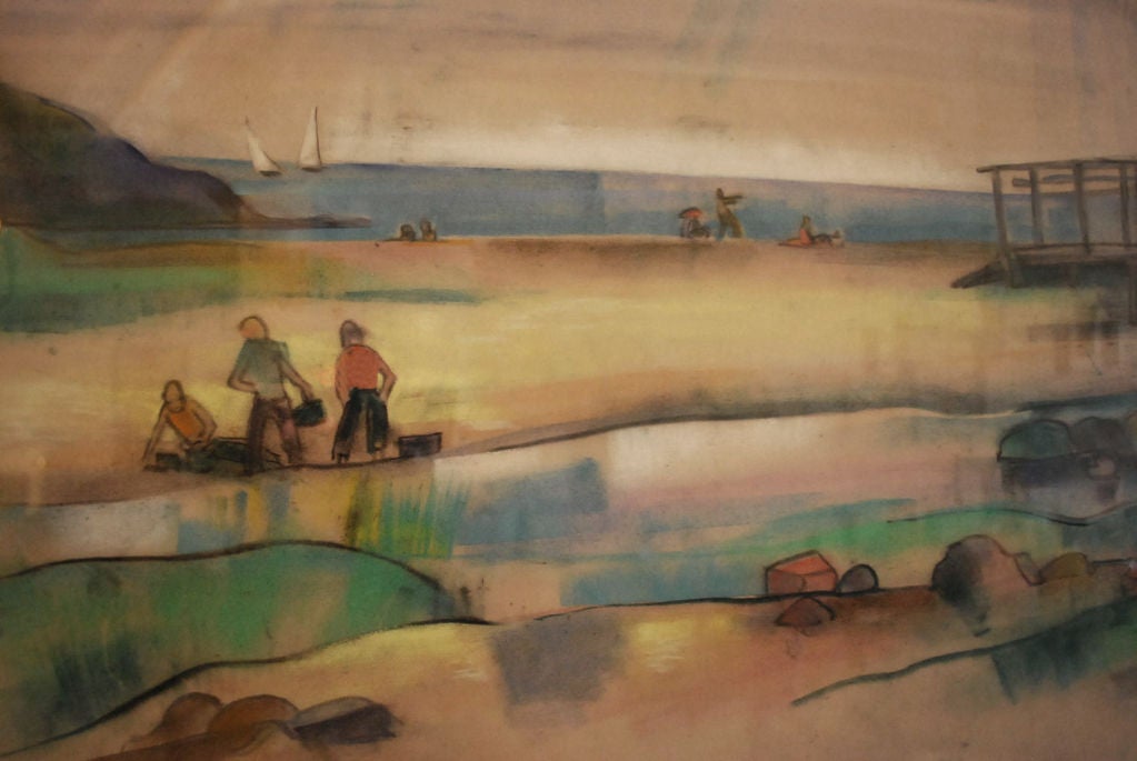 American Francis Revesz Ferryman Painting For Sale