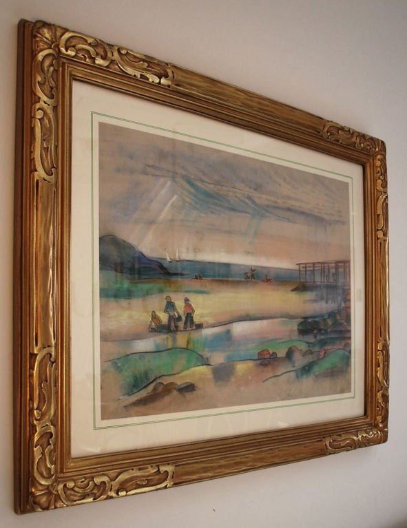 Francis Revesz Ferryman Painting For Sale 2