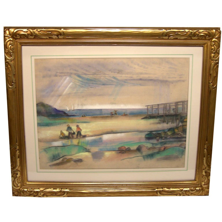 Francis Revesz Ferryman Painting For Sale