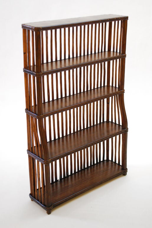 Rare Art Deco Split Reed Bookcase