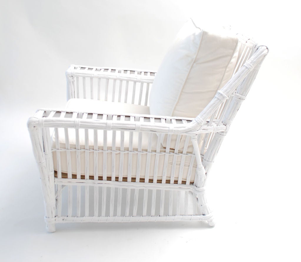 Mid-20th Century Art Deco Reed Lounge Chair For Sale