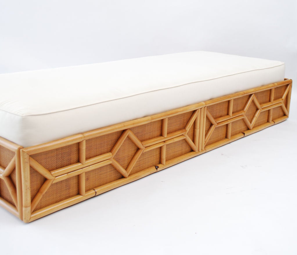 Mid-20th Century Rattan & Cane Daybed For Sale