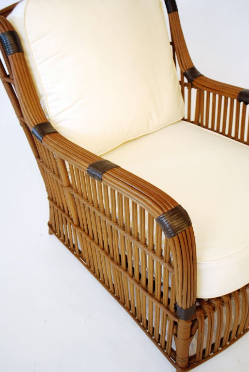 Art Deco Split Reed Lounge Chair For Sale 2