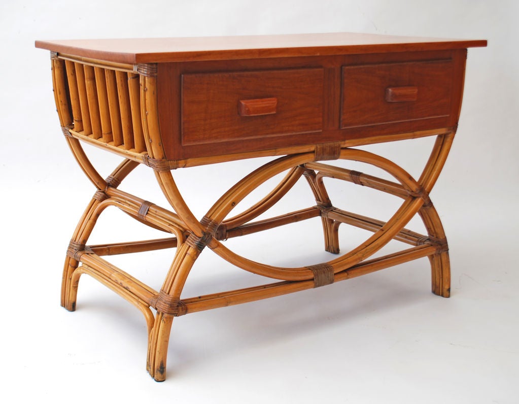 Rattan Console Table/Desk