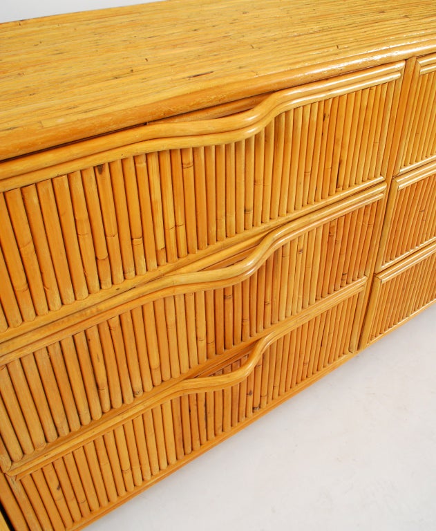 Vintage Rattan Cabinet/Dresser For Sale 2