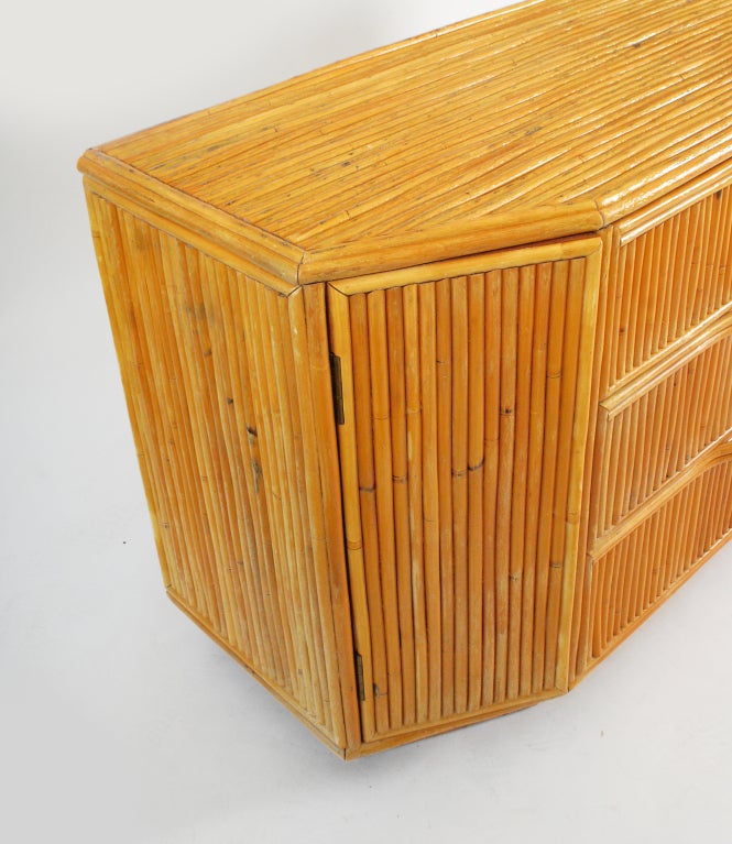 Vintage Rattan Cabinet/Dresser For Sale 3