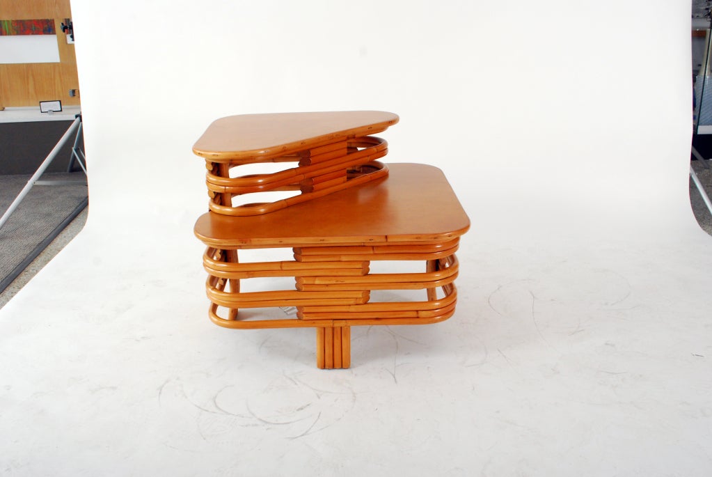 Rattan Side/End Table, Manner of Paul Frankl