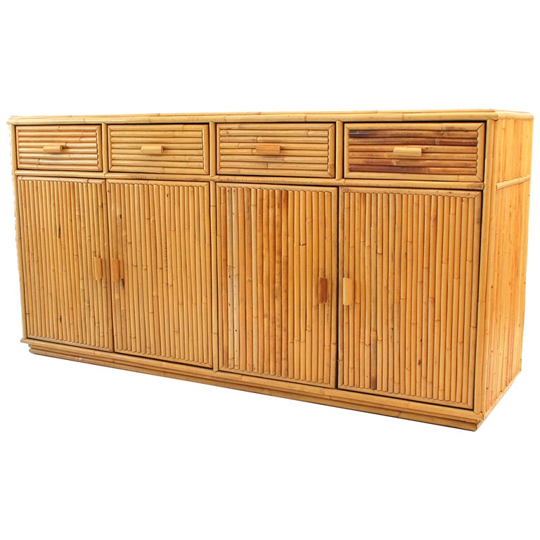 Vintage Rattan Cabinet/Dresser For Sale