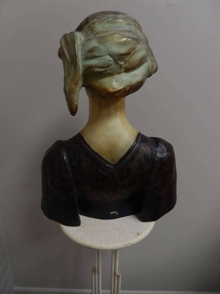 Antonio Pallaiolo Bisque Bust of a Renaissance Woman In Good Condition In Southfield, MI